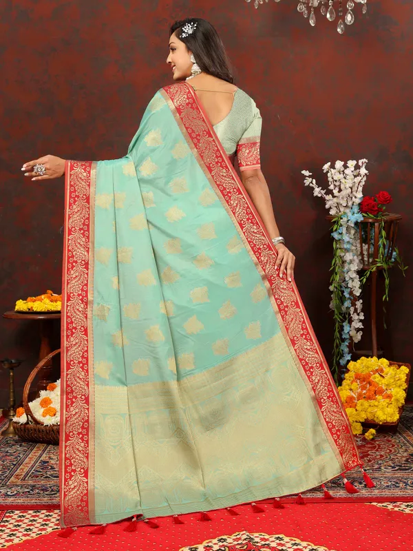 Sky_Blue_Soft_Cotton_With_Zari_Weaving_Design_And_Rich_Zari_Weaving_Pallu_Saree