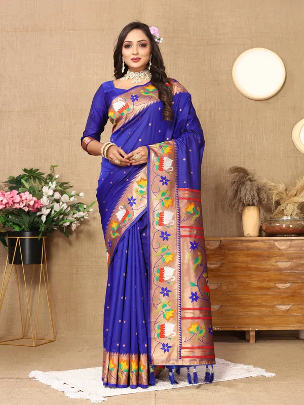 Royal_Blue_Soft_Paithani_Silk_With_Meenakari_Weaving_Design_And_Rich_Meenakari_Weaving_Pallu_Saree