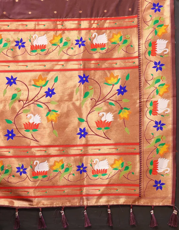 Coffee_Brown_Soft_Paithani_Silk_With_Meenakari_Weaving_Design_And_Rich_Meenakari_Weaving_Pallu_Saree