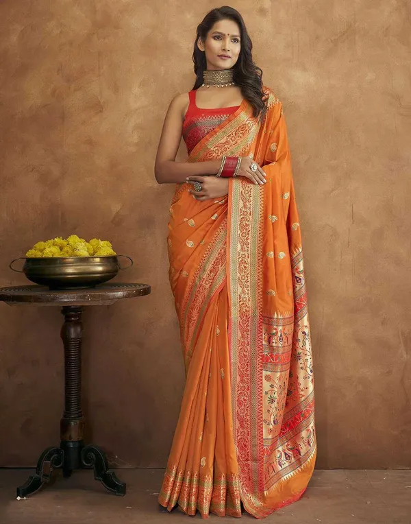 Mustard_Soft_Paithani_Silk_With_Meenakari_Weaving_Design_And_Rich_Meenakari_Weaving_Pallu_Saree