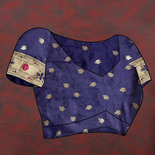 Navy_Blue_Soft_Paithani_Silk_With_Gold_Zari_Weaving_Motifs_And_Rich_Zari_Weaving_Pallu_Saree