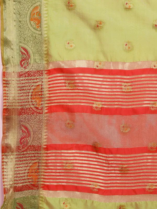 Pista_Green_Soft_Organza_Silkwith_Meenakari_Weaving_Motifs_And_Zari_Weaving_Pallu_Saree