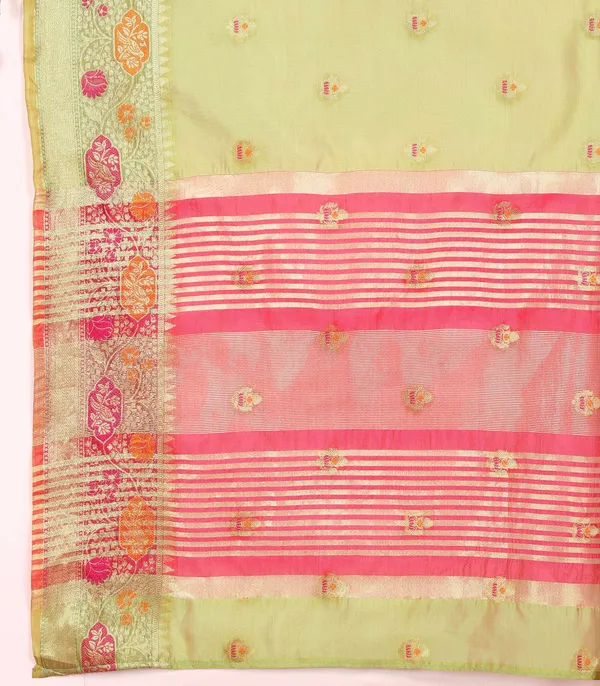 Pista_Green_Soft_Organza_Silk_With_Meenakari_Weaving_Motifs_And_Zari_Weaving_Pallu_Saree