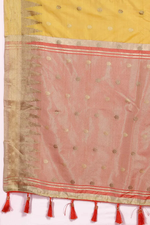 Yellow_Soft_Katan_Silk_With_Zari_Weaving_Design_And_Zari_Weaving_Pallu_Border_Saree
