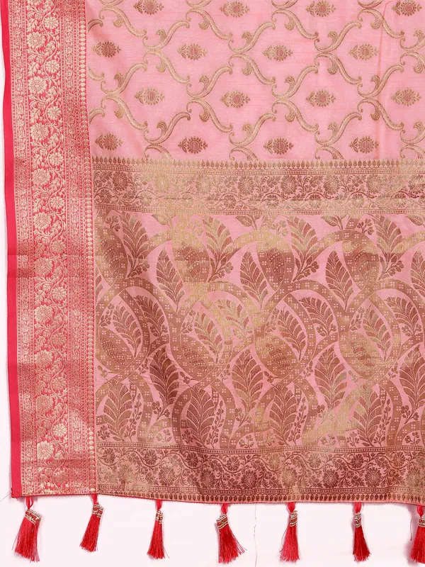 Pink_Soft_Katan_Silk_With_Zari_Weaving_Design_And_Zari_Weaving_Pallu_Border_Saree