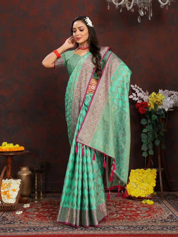 Sky_Blue_Soft_Katan_Silk_With_Zari_Weaving_Design_And_Rich_Zari_Weaving_Pallu_Border_Saree