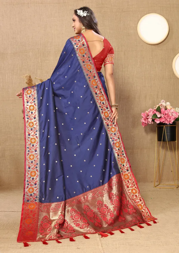 Blue_Soft_Paithani_Silk_With_Meenakari_Weaving_Design_And_Rich_Meenakari_Weaving_Pallu_Saree