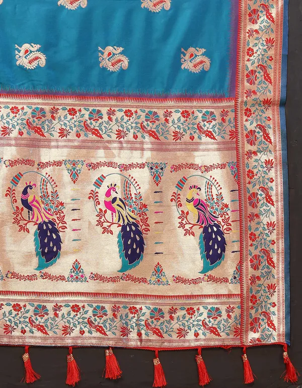 Sky_Blue_Soft_Paithani_Silk_With_Meenakari_Weaving_Design_And_Rich_Meenakari_Weaving_Pallu_Saree