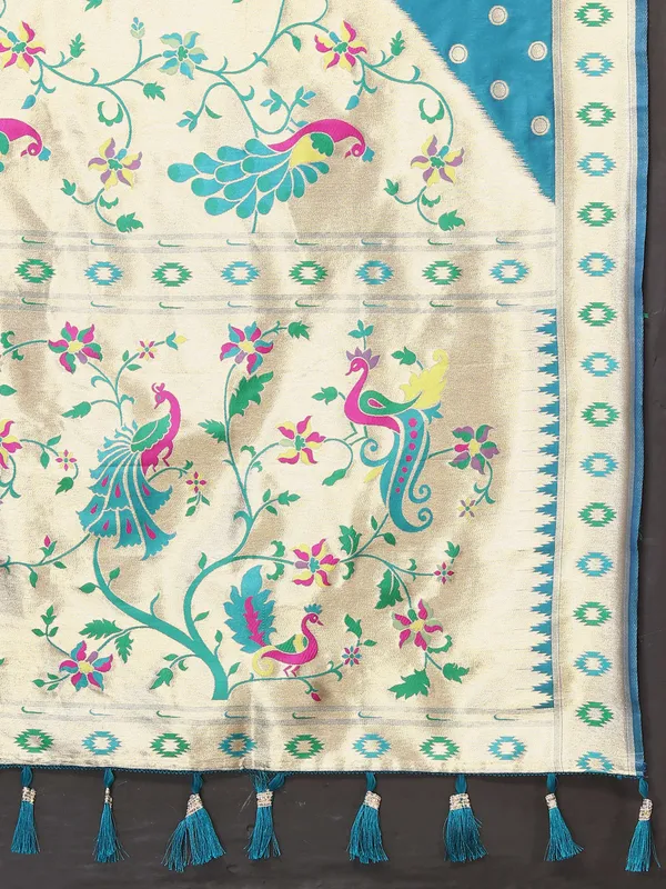 Sky_Blue_Soft_Paithani_Silk_With_Meenakari_Weaving_Design_And_Rich_Meenakari_Weaving_Pallu_Saree