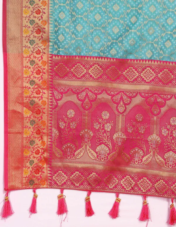 Sky_Blue_Soft_Organza_Silk_With_Meenakari_Weaving_Design_And_Rich_Meenakari_Weaving_Pallu_Saree