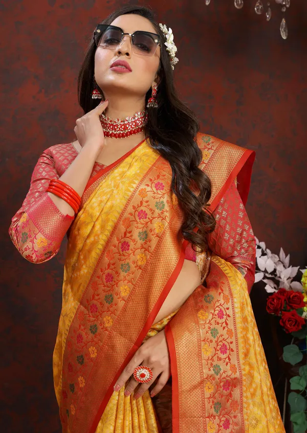 Yellow_Soft_Organza_Silk_With_Meenakari_Weaving_Design_And_Rich_Meenakari_Weaving_Pallu_Saree