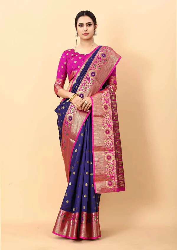 Navy_Blue_Amazing_Ethnic_Wear_Silk_Treditinal_Saree