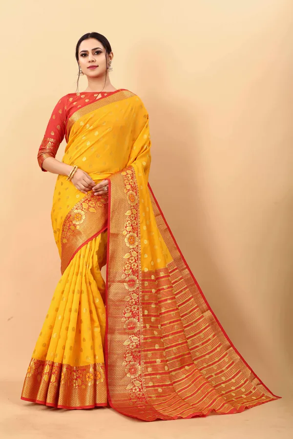 Yellow_Amazing_Ethnic_Wear_Silk_Traditional_Saree