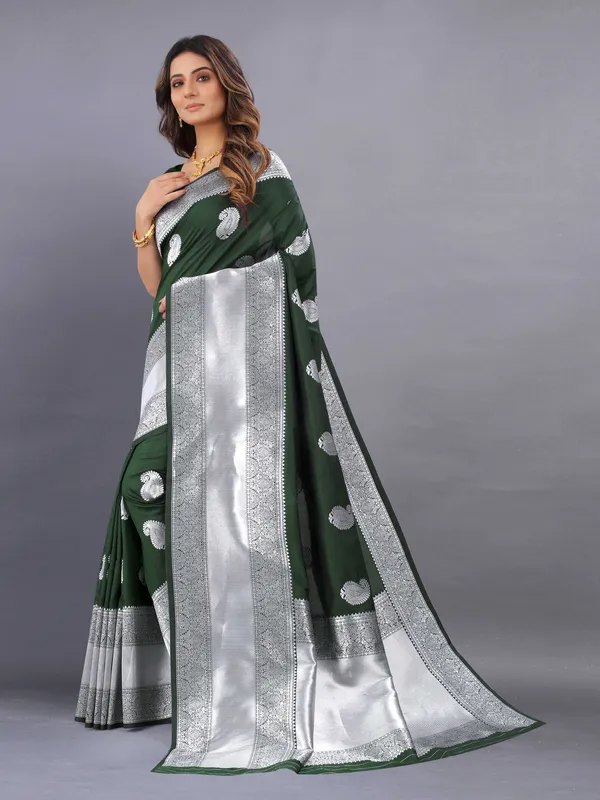 Bottle_Green_Amazing_Ethnic_Wear_Silk_Traditional_Saree