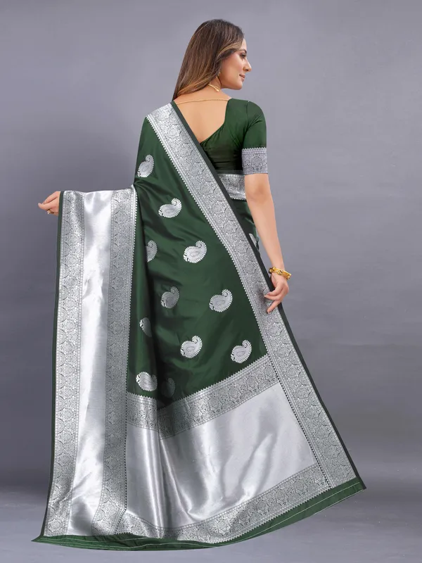 Bottle_Green_Amazing_Ethnic_Wear_Silk_Traditional_Saree