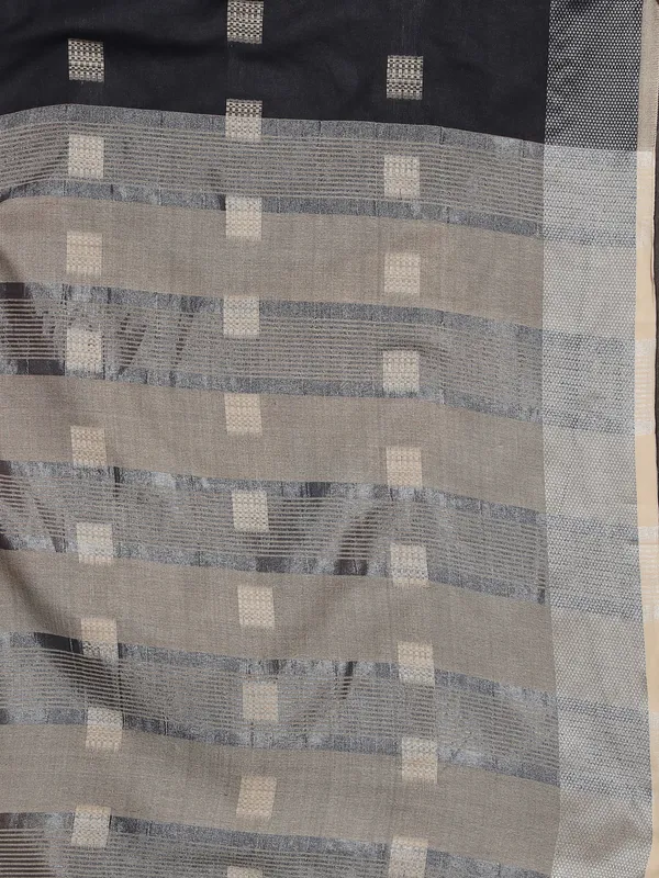 Black_Soft_Cotton_Dobi_Jacquard_Silk_And_Contrast_Pallu_Saree