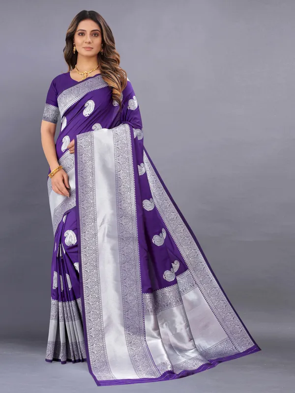 Purple_Amazing_Ethnic_Wear_Silk_Traditional_Saree