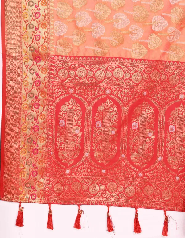 Orange_Soft_Organza_Silk_With_Meenakari_Weaving_Design_Pallu_Saree