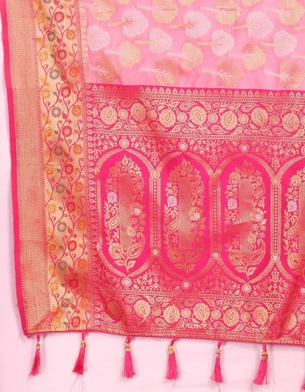 Pink_Soft_Organza_Silk_With_Meenakari_Weaving_Design_Pallu_Saree