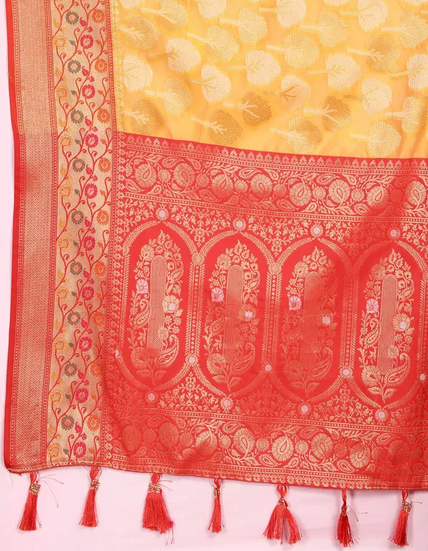 Yellow_Soft_Organza_Silk_With_Meenakari_Weaving_Design_Pallu_Saree