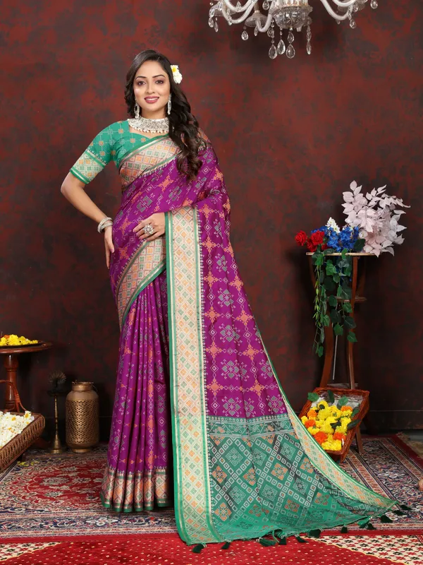 Wine_Soft_Patola_Silk_With_Meenakari_Zari_Weaving_Patterns_And_Rich_Zari_Weaving_Pallu_Saree