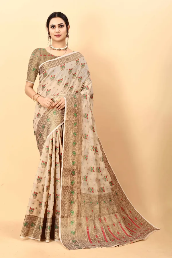 Chickoo_Amazing_Ethnic_Wear_Silk_Blended_Chanderi_Traditional_Saree