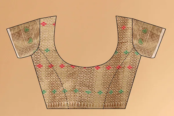 Chickoo_Amazing_Ethnic_Wear_Silk_Blended_Chanderi_Traditional_Saree