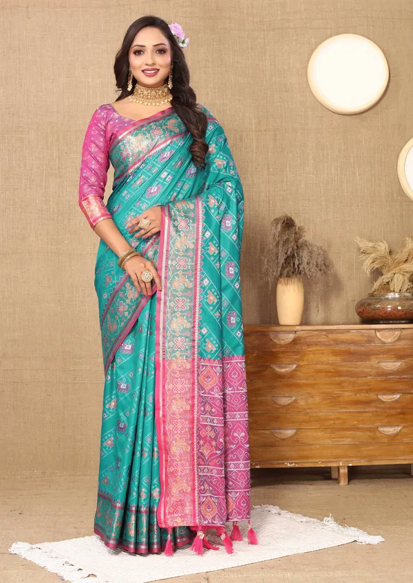 Sky_Blue_Soft_Patola_Silk_With_Meenakari_Zari_Weaving_Patterns_And_Rich_Zari_Weaving_Pallu_Saree