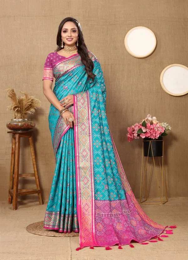 Sky_Blue_Soft_Patola_Silk_With_Meenakari_Zari_Weaving_Patterns_And_Rich_Zari_Weaving_Pallu_Saree