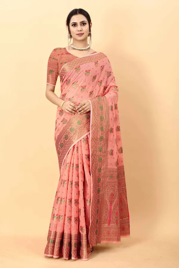 Orange_Amazing_Ethnic_Wear_Silk_Blended_Chanderi_Traditional_Saree