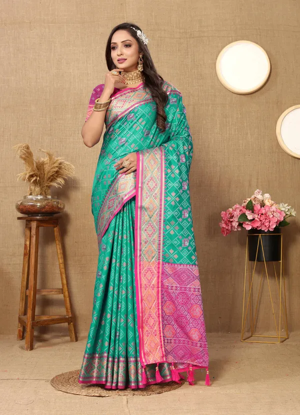 Green_Soft_Patola_Silk_With_Meenakari_Zari_Weaving_Patterns_And_Rich_Zari_Weaving_Pallu_Saree
