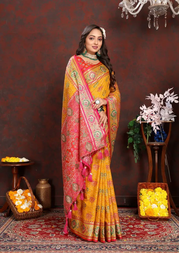 Gold_Soft_Patola_Silk_With_Meenakari_Zari_Weaving_Patterns_And_Rich_Zari_Weaving_Pallu_Saree