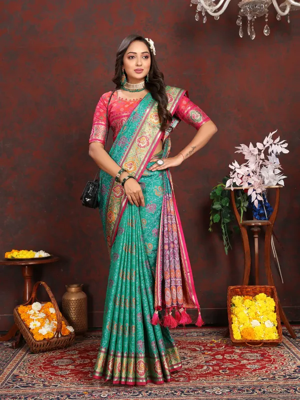 Green_Soft_Patola_Silk_With_Meenakari_Zari_Weaving_Patterns_And_Rich_Zari_Weaving_Pallu_Saree