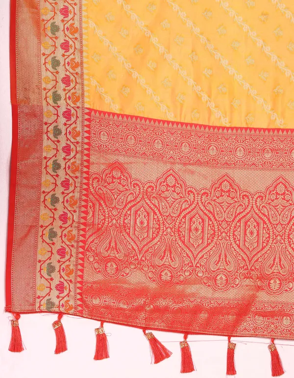 Yellow_Soft_Organza_Silk_With_Meenakari_Weaving_Design_Pallu_Saree