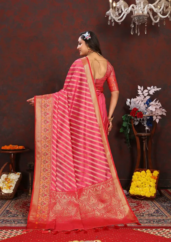 Red_Soft_Organza_Silk_With_Meenakari_Weaving_Design_Pallu_Saree