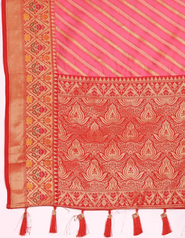 Red_Soft_Organza_Silk_With_Meenakari_Weaving_Design_Pallu_Saree