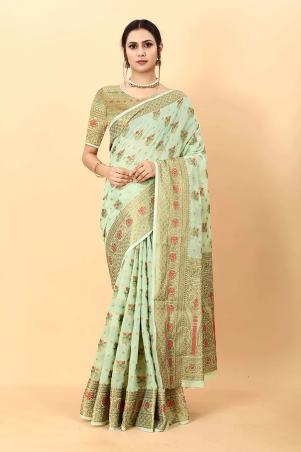 Pista_Amazing_Ethnic_Wear_Silk_Blended_Chanderi_Traditional_Saree