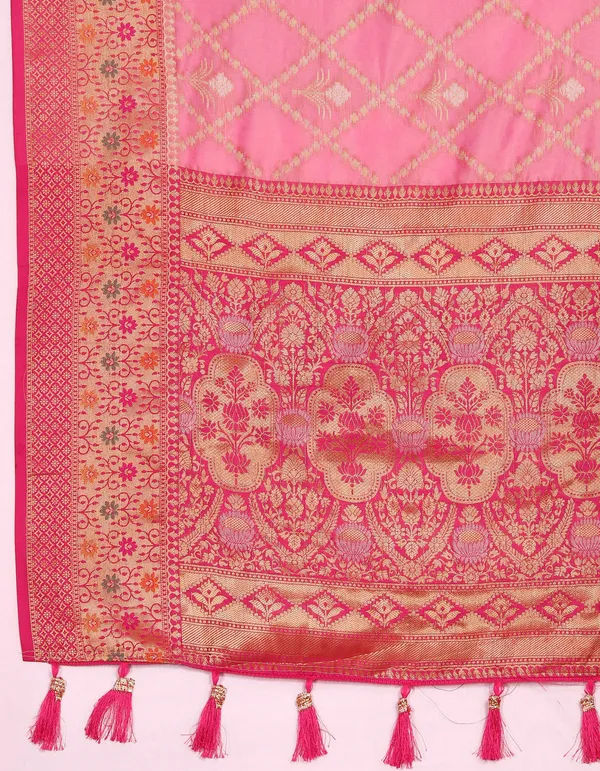 Pink_Soft_Organza_Silk_With_Meenakari_Weaving_Design_Pallu_Saree