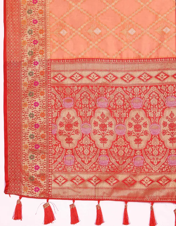 Orange_Soft_Organza_Silk_With_Meenakari_Weaving_Design_Pallu_Saree