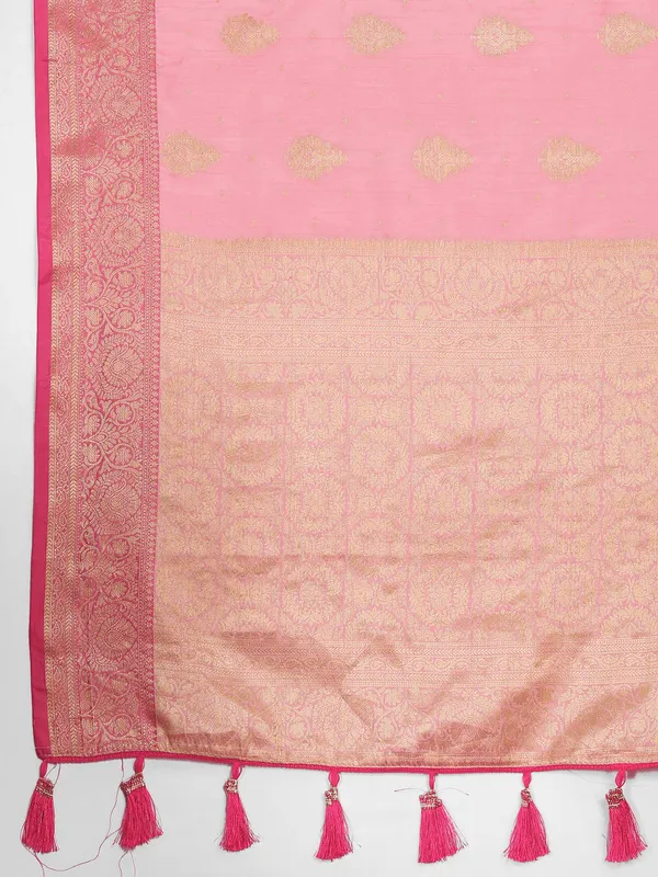 Pink_Soft_Organza_Silk_With_Meenakari_Weaving_Design_Pallu_Saree