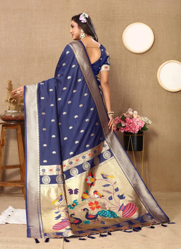 Navy_Blue_Soft_Paithani_Silk_With_Zari_Weaving_Design_Pallu_Saree