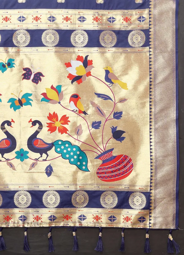 Navy_Blue_Soft_Paithani_Silk_With_Zari_Weaving_Design_Pallu_Saree