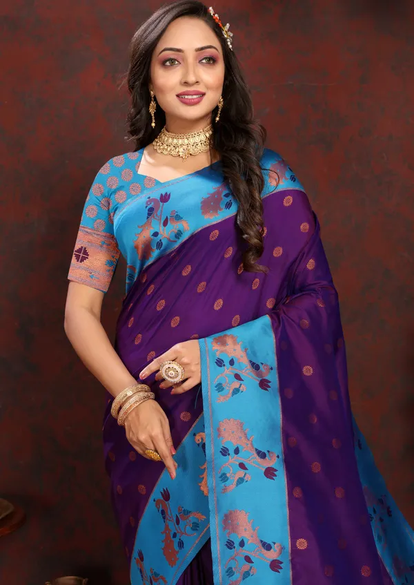 Majenta_Soft_Paithani_Silk_With_Zari_Weaving_Design_Pallu_Saree
