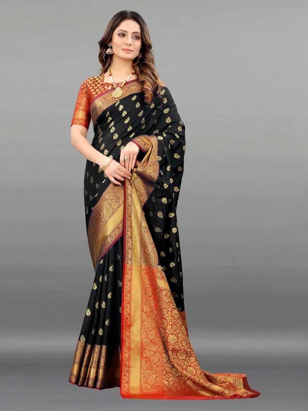 Black_Amazing_Ethnic_Wear_Silk_Traditional_Saree
