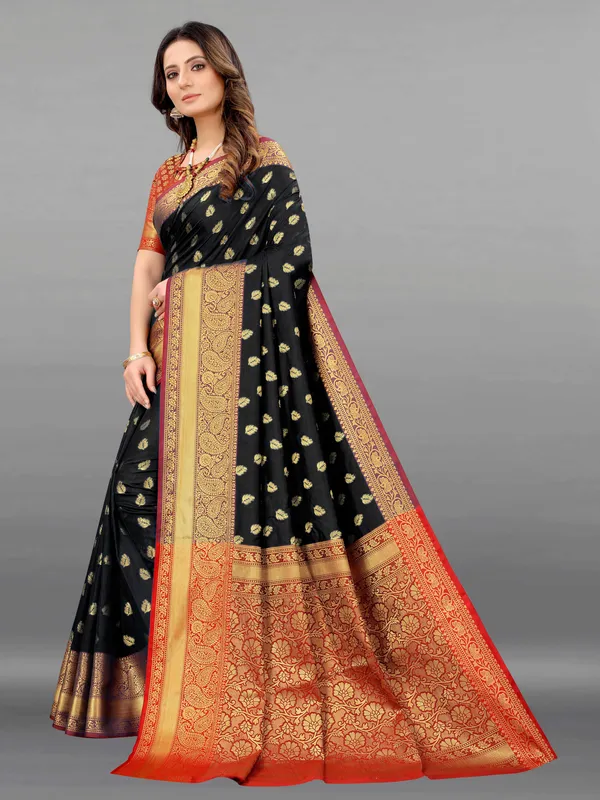 Black_Amazing_Ethnic_Wear_Silk_Traditional_Saree