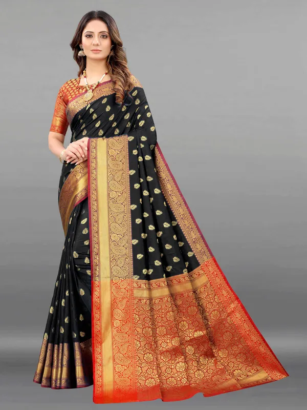 Black_Amazing_Ethnic_Wear_Silk_Traditional_Saree