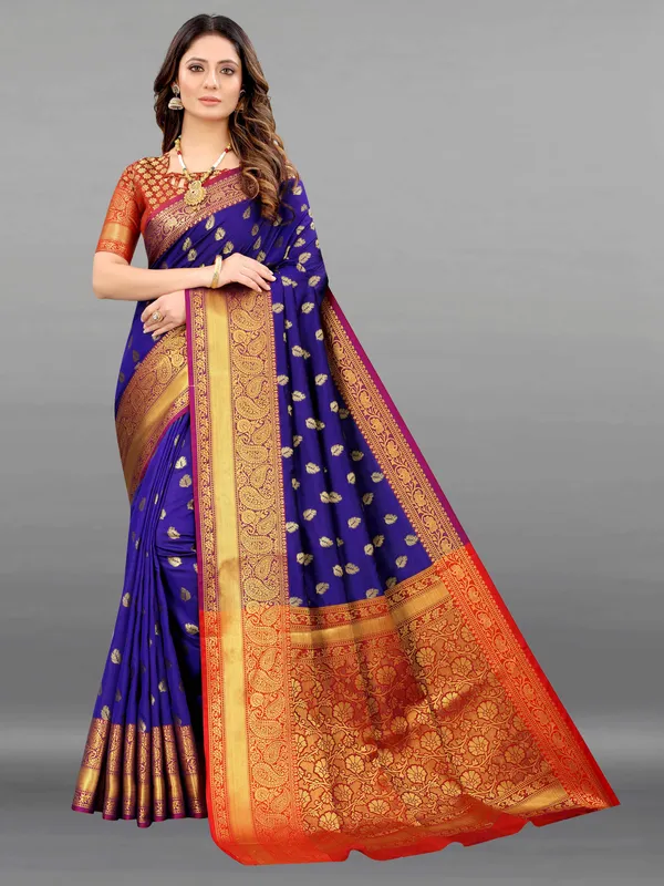 Navy_Blue_Amazing_Ethnic_Wear_Silk_Traditional_Saree