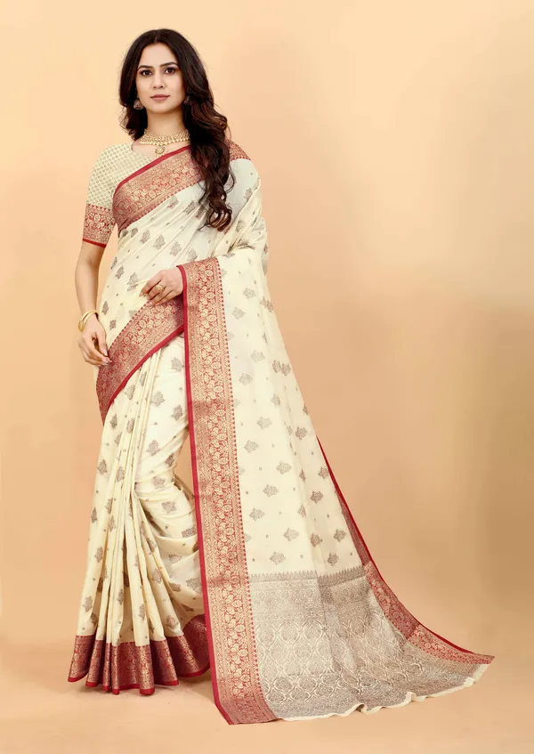Cream_Amazing_Ethnic_Wear_Silk_Traditional_Saree
