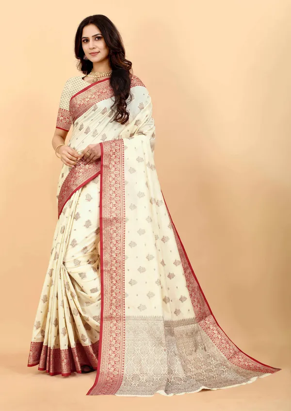 Cream_Amazing_Ethnic_Wear_Silk_Traditional_Saree