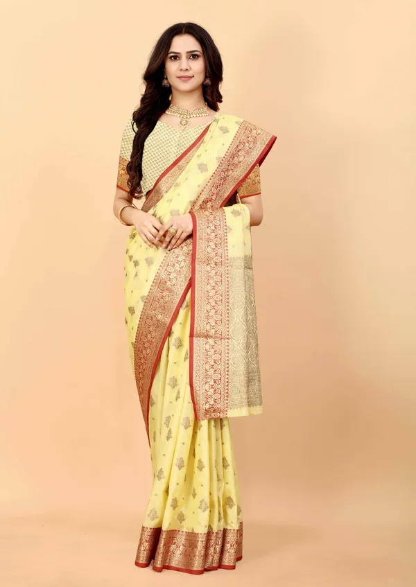 Yellow_Amazing_Ethnic_Wear_Silk_Traditional_Saree